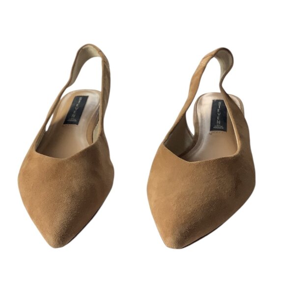 Steven By Steve Madden Womens Tan Suede Slingback Pointed Toe Flats Size 8.5 M - Picture 5 of 16